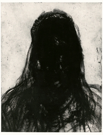 Glenn Brown layered portrait after Lucian Freud 8 2008